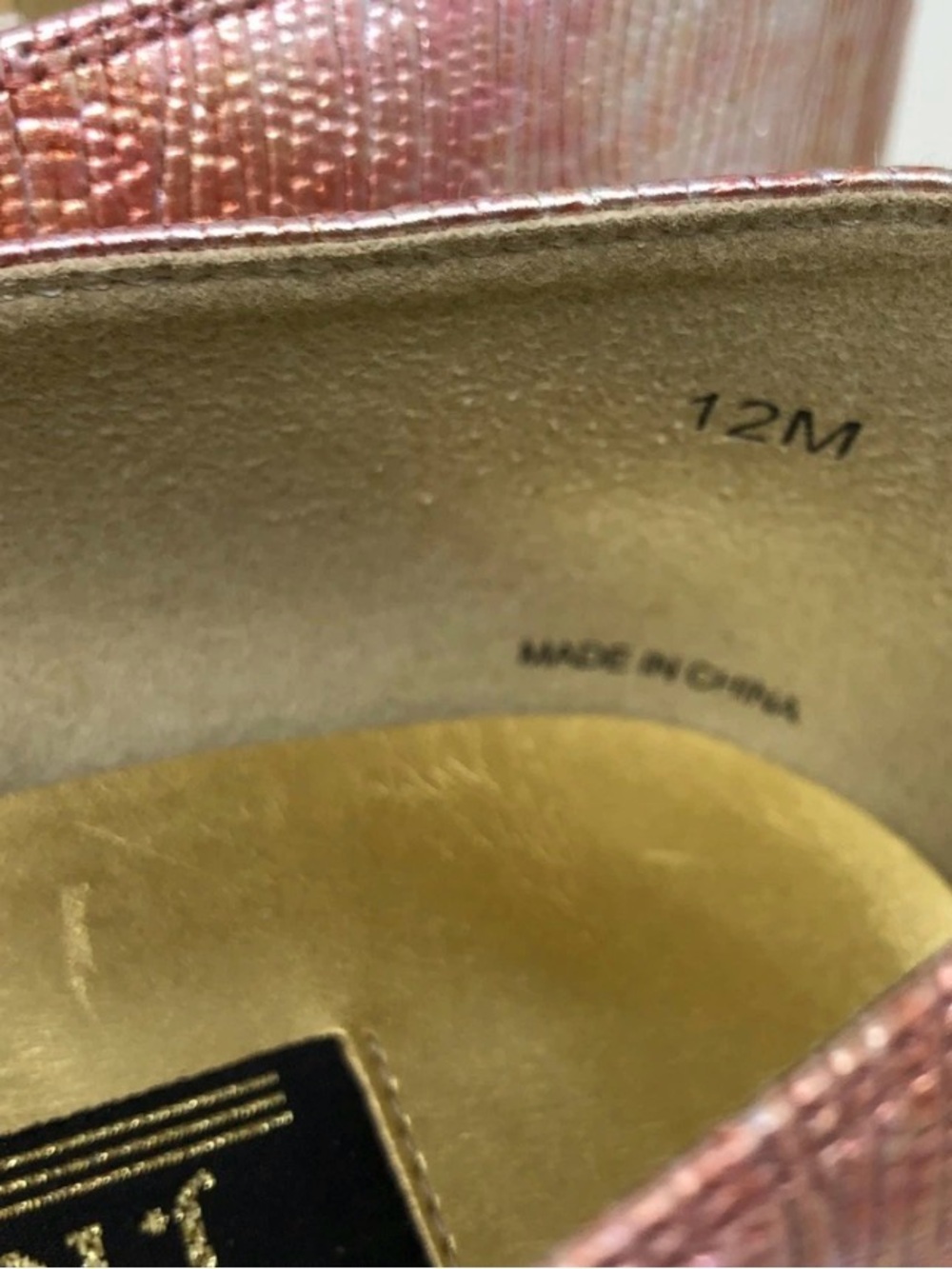 Beautiful Vintage Metallic Pink Heels with Gold Accents ~ Women’s 12 M - Picture 4 of 10